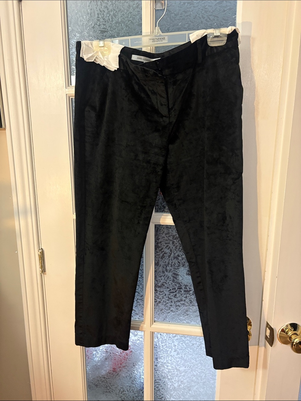 Diane Von Furstenberg, black, low rise pants size 12